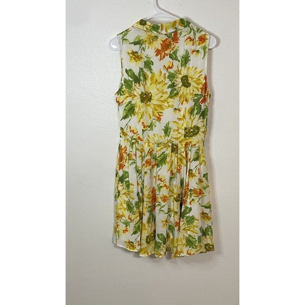 Womens Vintage db Fit & Flare Collared Floral Lined Dress Size 12 - Picture 2 of 16